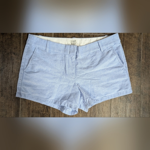J. Crew Pants - J. Crew Lightweight Chino Blue Cotton Shorts Size 12